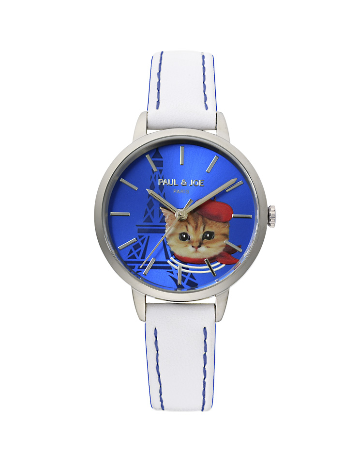 素敵な ポール＆ジョー 腕時計 猫 シルバー ホワイト PJ7027-14SU - 時計